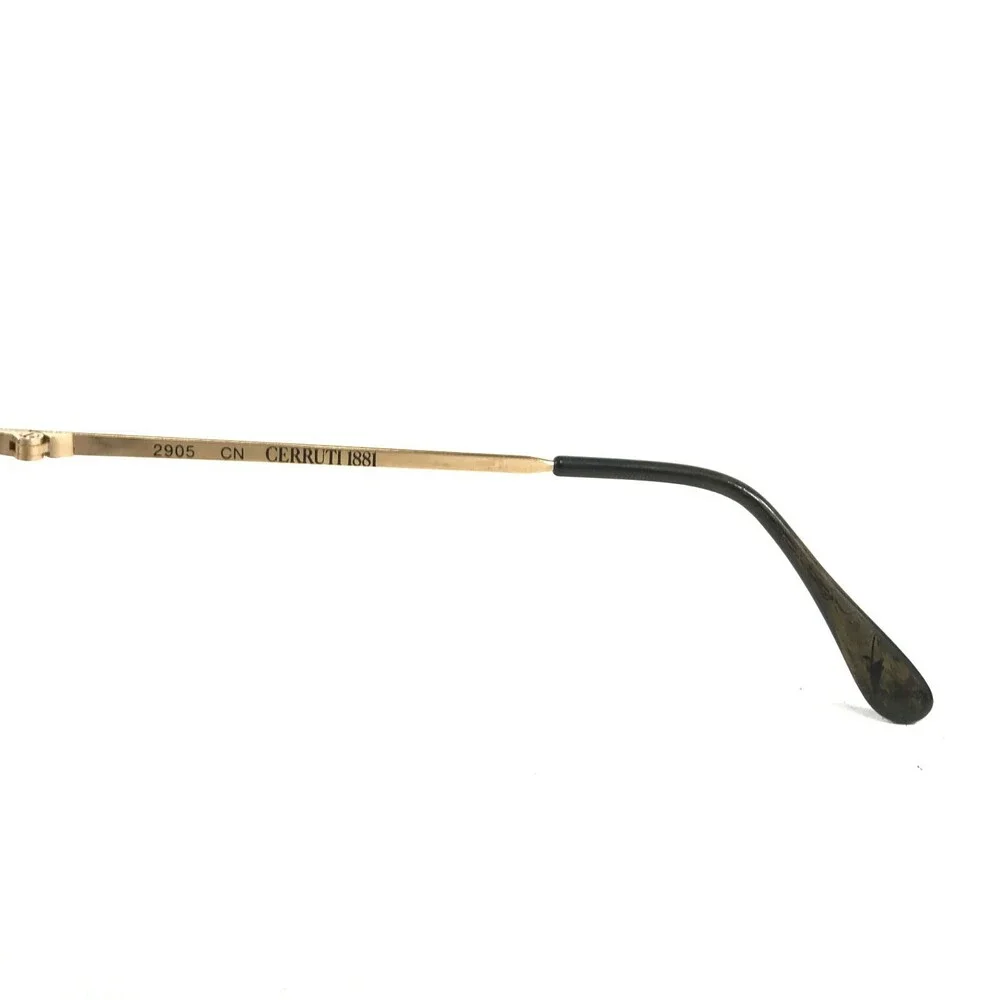 Cerruti 1881 2905 CN Eyeglasses Frames Black Gray Gold Square Full Rim 58-14-125
